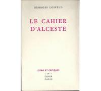 Le Cahier d'Alceste - Georges Losfeld - Didier-Erudition - broché - Essai