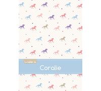 Le cahier de Coralie - Blanc, 96p, A5 - Chevaux