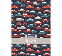 Le cahier de Kevin: Le cahier de Kevin - Blanc, 96p, A5 - Voitures