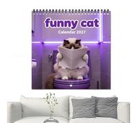 Le Calendrier 2027 12 Thèmes Mensuels De Chat Mignon Lisant Le Journal
