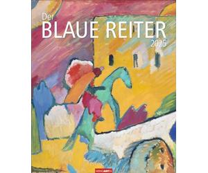 Le calendrier bleu 2025 : calendrier artistique grand format avec les chefs-d'œuvre les plus populaires du célèbre groupe d'artistes. Images aux couleurs vives au design élégant 46 x 55 cm Portrait