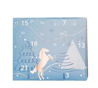 Le calendrier de l'Avent ultime for les passionnés d'équitation : 24 jours de cadeaux et de surprises soigneusement sélectionnés, avec un motif ciel d'hiver.(Blue)