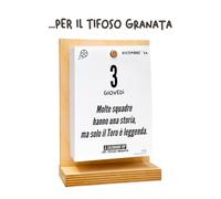 Le calendrier du fan grenade 2026 | Une année d'émotions souvenirs et anecdotes | avec support en bois | dans une boîte cadeau | 10 x 14 cm | Fabriqué en Italie