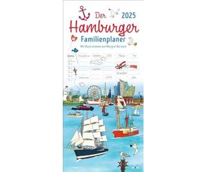 Le calendrier familial Hambourg 2025 - Margret Bernard : calendrier familial avec 5 colonnes. Calendrier mural familial amusant avec vacances scolaires. Calendrier Hambourg 2025. (calendrier familial