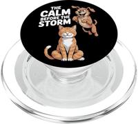 Le Calme Avant la tempête (Chat et Chien) PopSockets PopGrip pour MagSafe