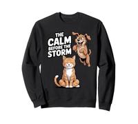Le Calme Avant la tempête (Chat et Chien) Sweatshirt
