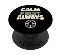 Le Calme Bat la préparation à la Panique Mode de Vie Préparation aux urgences PopSockets PopGrip Adhésif