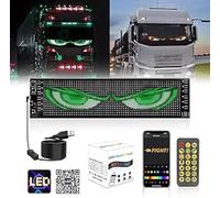 Le Camion a Mené Les Yeux du Diable, La Voiture a Mené Les Yeux, Yeux LED Devil Eyes pour Camion et Voiture, Écran Souple, Programmable(2pcs 102x348mm)
