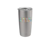 Le camp est mon lieu de bonheur Gobelet isotherme en acier inoxydable double paroi