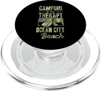 Le Camping est ma thérapie Voyage de Camping en Famille à Ocean City Beach PopSockets PopGrip pour MagSafe