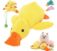 Le Canard Anti-Stress Que Tous Les Chiens Adorent, Canard Anti Stress Chien, Peluche Anti Stress Chien Grincer, Durably Reduces Separation Anxiety, Jouet pour Chiens pour Petit, Moyen (A,Grand)