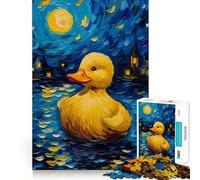 Le Canard de la Nuit Étoilée Puzzle 1000 Pièces pour Adultes Jeu de Logique Pure Moments de Paix Découpe Précise 50x75cm