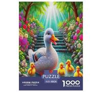 Le canard jaune Jigsaw Puzzles Puzzles for Adults Kids.1000 Piece Animaux de dessin animé Impossible Challenge Toy EduLe chational Game Home Decoration for Adults& Kids Age 14 Years Up 38x26cm/1000pcs