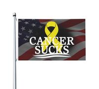 Le Cancer, C'Est Nul ! Sensibilisation Au Cancer Des Os Bannière Couleurs Vives Drapeaux Résistant Aux Intempéries Drapeau De Jardin Pour Cour Porche Maison 90X150Cm