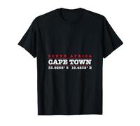 Le Cap Latitude Longitude Afrique du Sud Coordonnées T-Shirt