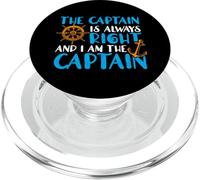 Le Capitaine a Toujours Raison et Je suis Capitaine PopSockets PopGrip pour MagSafe