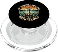 Le Capitaine a Toujours Raison et Je suis l'amateur de Bateaux Captain PopSockets PopGrip pour MagSafe