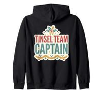 Le Capitaine de l'équipe Tinsel, Responsable des fêtes, Encourage l'esprit de Noël Sweat à Capuche