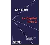 Le Capital, livre 2 - Karl Marx - Sociales/la Dispute - broché - Essai
