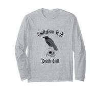 Le capitalisme est Un culte de la Mort Crow Skull Goth Alternative Punk Manche Longue