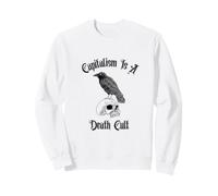 Le capitalisme est Un culte de la Mort Crow Skull Goth Alternative Punk Sweatshirt