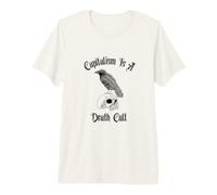 Le capitalisme est Un culte de la Mort Crow Skull Goth Alternative Punk T-Shirt Haut de Gamme