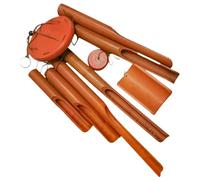 Le carillon éolien en bambou de 75 cm et l'artisanat conviennent au jardin extérieur, à la terrasse, à la décoration de la maison, au style rétro(Dark Grey)