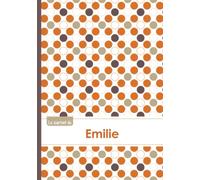 Le carnet d'Emilie: Le carnet d'Emilie - Lignes, 96p, A5 - Ronds Orange Gris Violet