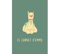 Le carnet d'Emma: Carnet de notes LAMA personnalisé avec le prénom