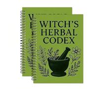 Le Carnet d'Herboriste Enchanté - Codex d'Herboristerie, Livre de Sorts d'Herboristerie et de Sorcellerie pour Débutants, Journal d'Apprentissage de la Sorcellerie et de l'Herboristerie A5 (2pcs)