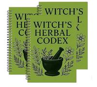 Le Carnet d'Herboriste Enchanté - Codex d'Herboristerie, Livre de Sorts d'Herboristerie et de Sorcellerie pour Débutants, Journal d'Apprentissage de la Sorcellerie et de l'Herboristerie A5 (3pcs)