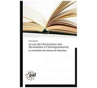 Le Cas De L'évaluation Des Formations À L'entrepreneuriat