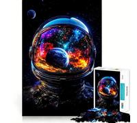 Le Casque d'astronaute Puzzle de 1000 pièces pour Adolescents Jeu de réflexion Simple et Amusant Découpe précise pour Les vœux du Père Noël 38x52cm
