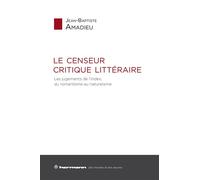 Le censeur critique littéraire Les jugements de l'Index, du romantisme au naturalisme - Jean-Baptiste Amadieu - Hermann - broché - Essai