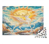 Le cerf Divin Puzzles pour Adultes, 1000 Pièces, Ensemble De 1000 Pièces en Bois, Puzzles Amusants, Jeux ÉduLe chatifs, DécoSourision D'intérieur, Idéal pour Les Cadeaux 1000pcs (75x50cm)