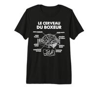 Le Cerveau de Boxeur Boxe Boxing Combat Ring De Boxe Humour T-Shirt Haut de Gamme