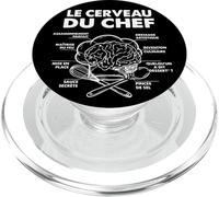 Le Cerveau du Chef Cuisine Food Cuisinier Chef cuisto Drôle PopSockets PopGrip pour MagSafe