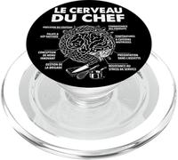 Le Cerveau du Chef Cuisine Food Cuisinier Chef cuisto Drôle PopSockets PopGrip pour MagSafe