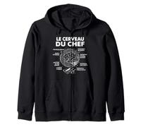 Le Cerveau du Chef Cuisine Food Cuisinier Chef cuisto Drôle Sweat à Capuche