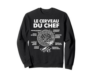 Le Cerveau du Chef Cuisine Food Cuisinier Chef cuisto Drôle Sweatshirt