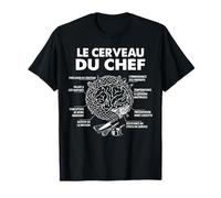 Le Cerveau du Chef Cuisine Food Cuisinier Chef cuisto Drôle T-Shirt