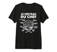 Le Cerveau du Chef Cuisine Food Cuisinier Chef cuisto Drôle T-Shirt Haut de Gamme