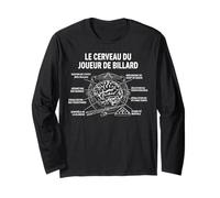 Le Cerveau du Joueur De Billard Billard Billardiste Humour Manche Longue