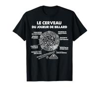 Le Cerveau du Joueur De Billard Billard Billardiste Humour T-Shirt