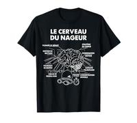 Le Cerveau du Nageur Piscine Natation Nager Humour T-Shirt