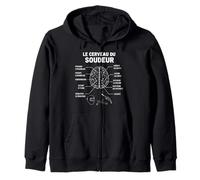 Le Cerveau du Soudeur Soudage Soudure Ouvrier Humour Drôle Sweat à Capuche
