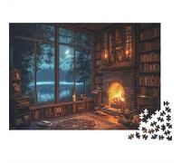 Le Chalet Puzzle 1000 Pièces Adulte en Carton Recyclé, Jeu De Puzzle À Assembler Soi-même défi Entre Amis pour Un Moment De Complicité, Étoile du Cadeau De Noël 70x50cm/1000pcs