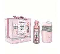 Le Chameau 2en1 Coffret Cadeau Arabia Haya Hard Box (Inspiré Par Yara) Eau De Parfum 100ml + Body Mist 100ml (Coffret Cadeau) Notes de tête : Héliotrope, Orchidée, MandarineNotes de cœur : Accord Gour