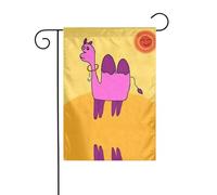 Le chameau YYHWHJDE dans le désert de dessin animé La taille précise de ce drapeau de jardin est de 30,5 x 45,7 cm, ce qui est un rapport d'or soigneusement conçu. Il s'adapte parfaitement à la grande