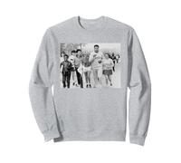 Le champion de boxe Muhammad Ali court avec des étudiants Sweatshirt